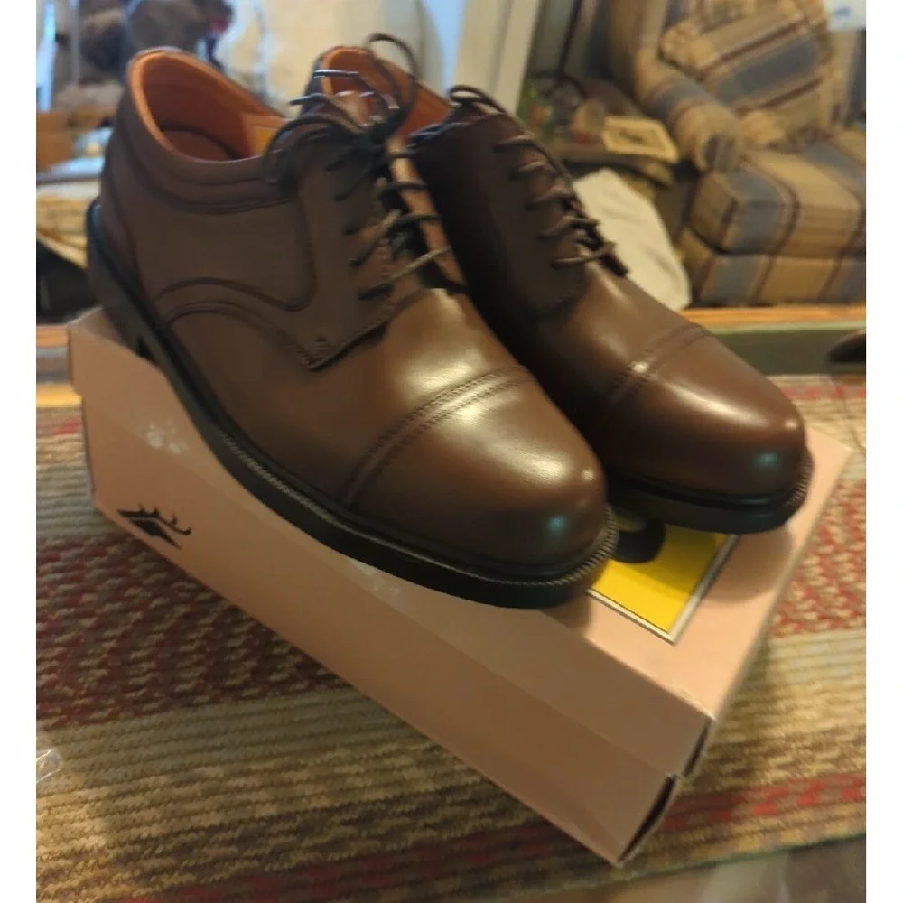 New Deer Stags Men Shoes Sz‎ 11M Oxford Casual Dress Brown Leather